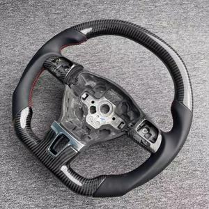 Volante de fibra de carbono de cuero Nappa modificado para VW <span class=keywords><strong>GTI</strong></span> <span class=keywords><strong>Golf</strong></span> 6 Scirocco de 6. ª generación, volante de coche Volkswagen - Product Image 4