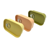Boîte de conserve de sardines de qualité alimentaire avec couvercle réutilisable, boîte en étain personnalisée avec couvercle pour l'emballage de trombones et autres petits objets