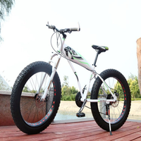Nouveau modèle de vélo de montagne Shark Snow avec pneus larges de 4,0 pouces et freins à disque pour la conduite hors route, 24/26 pouces, 21 vitesses
