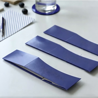 Boîte en carton bleue portable, plateau alimentaire jetable pour sandwichs, toasts et burgers, pour le petit-déjeuner à emporter