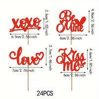 Happy Valentine's Day Cupcake Topper Süße Liebe Be Mine Geburtstagsparty Kuchendekoration in Rot