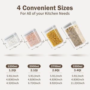 Factory Wholesale Clear Rectangle <b>Plastic</b> Food Storage <b>Containers</b> with <b>Lids</b> 1-3L Capacity - Product Image 3