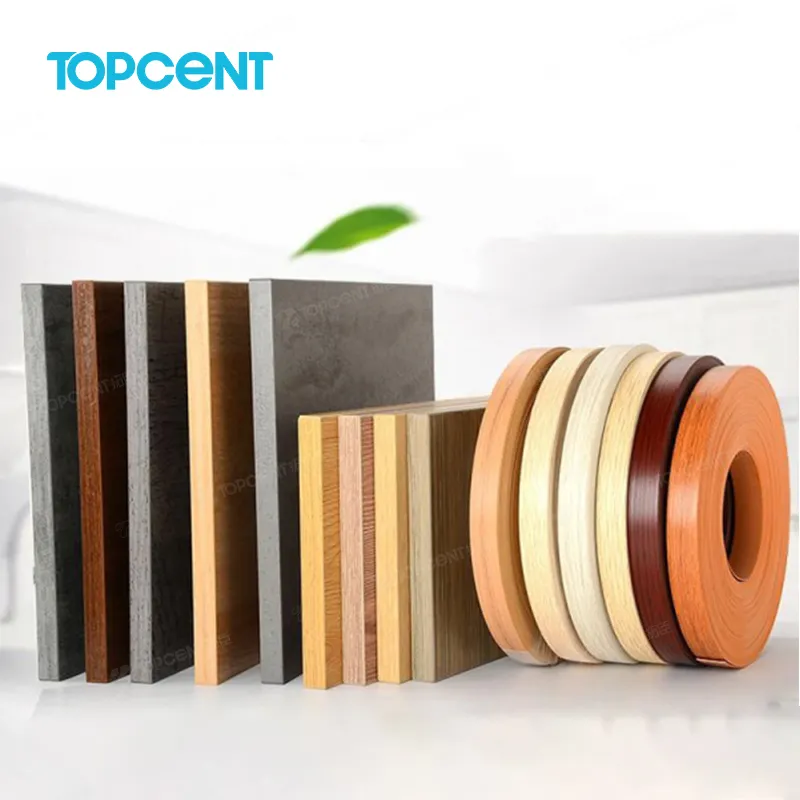 Topcent Couverture de meubles Série de grains de bois Mélamine Plastique 3D Acrylique Pvc Mdf Bande de bordure
