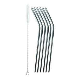 LOT DE 6 SUCETS EN ACIER INOXYDABLE AVEC BROSSE DE NETTOYAGE, DAILY LINE - Product Image 1