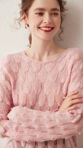 Maglione Pullover in Cashmere a forma di piuma morbida di lusso nuovo alla moda da donna - Product Image 5