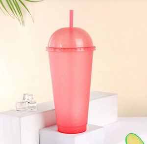 Vasos de paja en forma de paraguas de moda Vasos de helado en polvo brillante Suministro de bebidas frías para venta al por mayor. - Product Image 2
