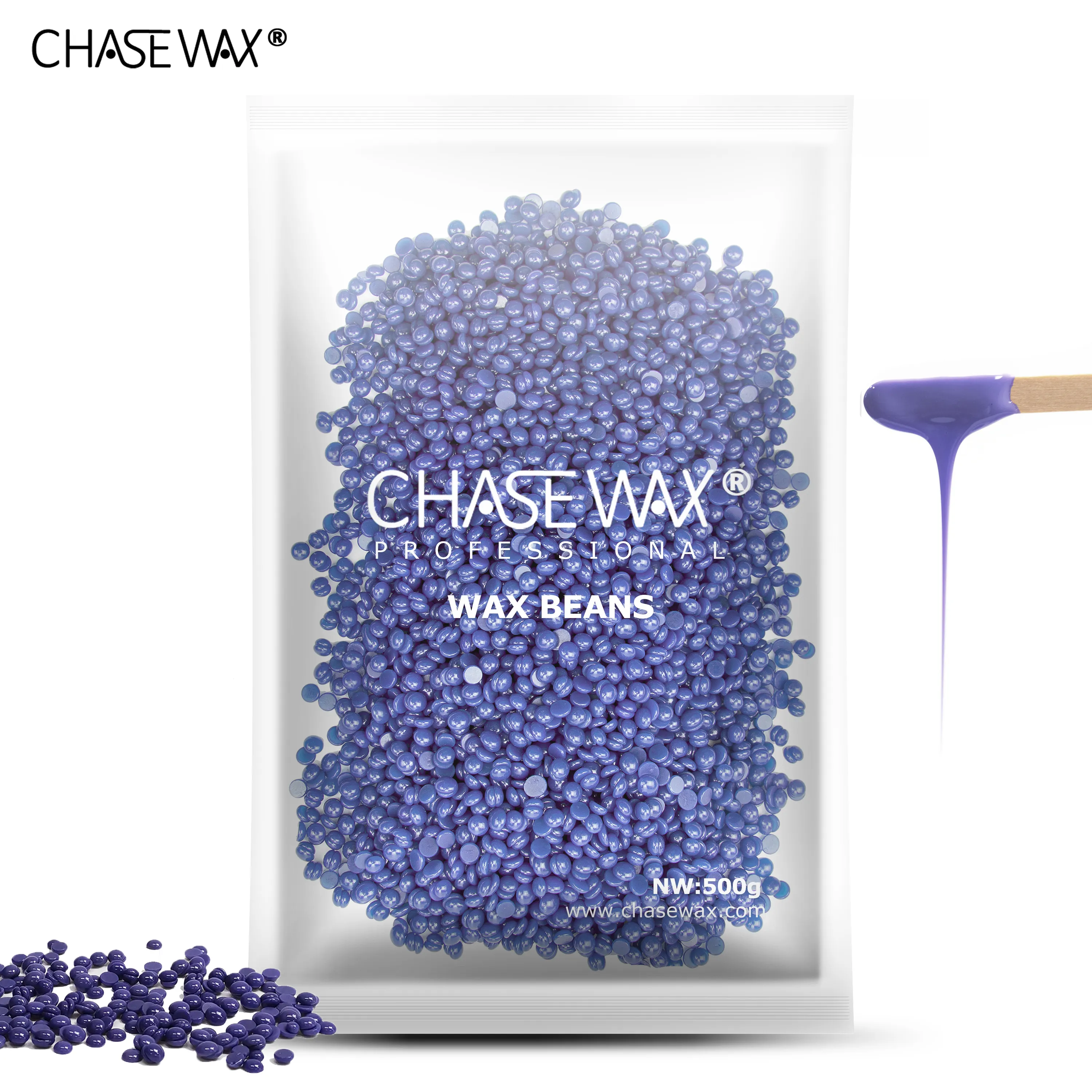 Flexible 500グラムLavender Hard Wax Beans Depilatory Wax Form For Sensitive Skin