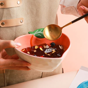 Plato de Cerámica con Diseño Nórdico Creativo y Color Glaseado Tipo Aguacate, Tazón para Frutas, Ensaladas, Cereales, Postres, Tazón de Porcelana - Product Image 5