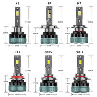 Nouvelles ampoules LED H4 H7 H11 9005 HB3 pour phares de moto, 260W 50000Lm 3000K 6000K Blanc 9003/H4, phares antibrouillard