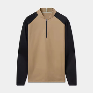 Sweat à capuche de golf pour homme avec fermeture éclair courte, blocs de couleur, anti-humidité, haut de <span class=keywords><strong>performance</strong></span> - Product Image 4