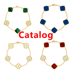 Bracciale <span class=keywords><strong>di</strong></span> Alta Qualità a Quadrifoglio, Raffinato Bracciale in Agata, Gioiello Classico Portafortuna <span class=keywords><strong>di</strong></span> Lusso per <span class=keywords><strong>Donna</strong></span>, Regalo con Logo - Product Image 2