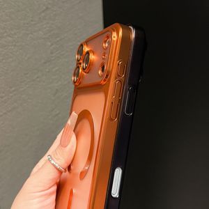 Cứng PC Chống-Mùa Thu Di Động Bìa Thời Trang Hot Bán Mạ Điện Frosted Magnetic Trường Hợp Điện Thoại Cho <span class=keywords><strong>Iphone</strong></span> 17 Pro Max 16 Cộng Với - Product Image 5