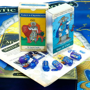 Baraja de Cartas del <span class=keywords><strong>Tarot</strong></span> con Impresión Personalizada, Caja Magnética y Soporte de Madera, Cartas del <span class=keywords><strong>Tarot</strong></span> con Estampado Dorado Personalizado y Guía - Product Image 3