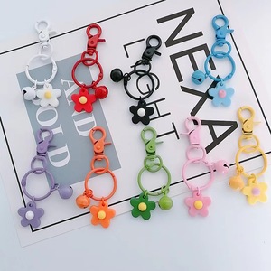 Trendy Popular Lobster Button Flower Key Chain Lanyard Cord String Strap Universal Mobile Charm Hook Cell Phone Charms Key Chain
