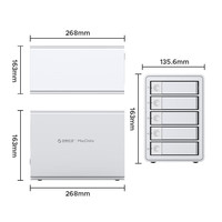 Carcasa de Aluminio para Disco Duro RAID con Logotipo Personalizado -9858U3-GY-BP para Discos Duros Mecánicos SATA de 3,5 Pulgadas en Stock