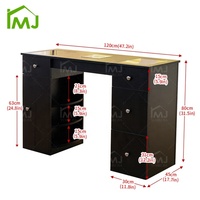 Meuble de salon de manucure, table de maquillage, table pour technicien des ongles avec de nombreux tiroirs