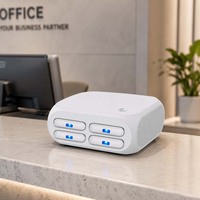 Kostengünstige 4-Slot-Knopfbedienung, geteilte Nutzung, ohne Bildschirm, unterstützt 4G GPS-Zahlungsmodul, 10W, CE-zertifiziert, tragbare Powerbank-Vermietung