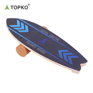 TOPKO Nouveau design Fitness Yoga Enfants Impression personnalisée du logo <span class=keywords><strong>Planche</strong></span> d'équilibre en bois à roulettes - Product Image 5