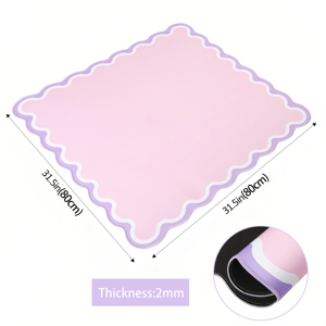 Pink Mahjong Mat (31.5” x 31.5”) with Black Carrying Bag, Anti-Slip, Noise-Reducing <b>Table</b> Cover <b>for</b> Mahjong, Poker, <b>Board</b> <b>Games</b> - Product Image 3