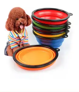 Bol pliant TPE pour chien, vente en gros, pas cher, voyage en plein air, Portable, bol pour chien, bols pour animaux de compagnie