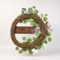 Guirlande de bienvenue GY BSCI, article tendance, décoration de printemps, feuilles d'eucalyptus en soie, tulipes artificielles