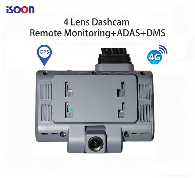 4 Channel Smart 4g 4 Ch Ai Vehicle Truck Gps Car Dashcam 4g Lte Dash Cam Car Dvr Camera with Sim Card Live Tracking Gps Tracker
