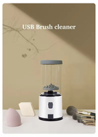 Machine de nettoyage de brosse de maquillage de bouffée de poudre d'oeuf d'éponge à ultrasons électrique automatique de marque privée en gros