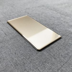 Customized Gold Silk Screen 2 Position Wall Switch <strong>Tempered</strong> <strong>Glass</strong> <strong>Panel</strong> - Product Image 1