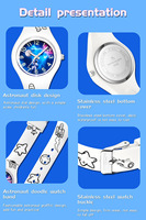 Montre électronique pour enfants Sanda Creative personnalisée avec graffiti d'astronaute, lumineuse, étanche, tendance, pour étudiants, sportive