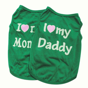 Chaleco Moderno para Perro, Fresco para el Verano, Ecológico, de Algodón y Poliéster, para Perros Pequeños, con Estampado, para Primavera, I <span class=keywords><strong>Love</strong></span> Mommy Daddy - Product Image 5
