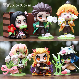 หุ่นสังหารปีศาจรวมถึง inosuke hashibira, nezuko kamado และตุ๊กตาโคโคโชของชิโนบุสำหรับตกแต่งเดสก์ท็อปเป็นของขวัญ - Product Image 6