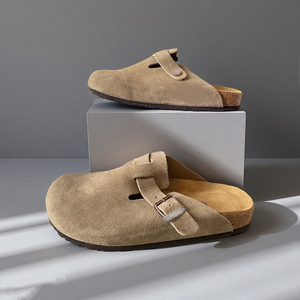 Sandali <span class=keywords><strong>Birkenstock</strong></span> piatti da esterno 2026 in vera pelle scamosciata per uomo e <span class=keywords><strong>donna</strong></span>, con plantare Hana, <span class=keywords><strong>ciabatte</strong></span> solide da casa - Vendita calda - Product Image 2