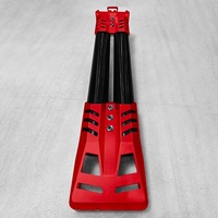Nouvelle poignée de guidon rouge avec tubes noirs en acier inoxydable usiné CNC