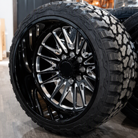 Jantes personnalisées en alliage d'aluminium forgé de 20 à 26 pouces pour camions et voitures de tourisme, super profondes, tout-terrain, nouvelle finition noire, garantie 5 ans