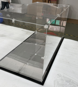 Grande boîte de présentation rectangulaire transparente en PMMA avec couvercle anti-poussière pour véhicules miniatures, figurines Gundam et base miroir noire - Product Image 4