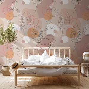Mur magique abstrait femme <span class=keywords><strong>visage</strong></span> mural moderne 3d <span class=keywords><strong>papier</strong></span> <span class=keywords><strong>peint</strong></span> - Product Image 5
