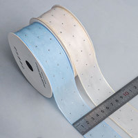 Stock 4cm Satin Hotfix Strass Ruban À La Main DIY Accessoires De Cheveux Arc Boîte Cadeau Ruban Bouquet De Fleurs Décoration