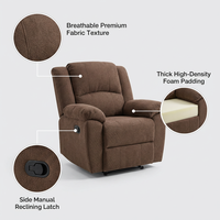 Ensemble de canapés modernes 3+2+1 en cuir PU réglables manuellement avec console porte-gobelets escamotable pour salon et home cinéma