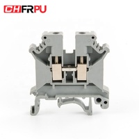 CHFRPU Borne UK5N 4mm² DIN-Schienen-Schraubklemmenblock Messingleiter Anschlusskäfig I/O-Kabelverbinder Produktverbinder Klemmen