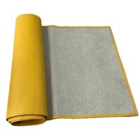 Chemins de table personnalisés en cuir PU jaune de luxe style français résistant à la chaleur pour décorations de fête de mariage Décoration intérieure