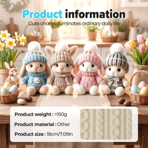 TUMPLUS Coniglietto Mini Artigianale Morbido e Flessibile, Regalo <span class=keywords><strong>di</strong></span> Pasqua, Peluche Coniglio Piccolo e Adorabile, Confortevole e Ispirazionale - Product Image 2