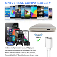 Asli 2.1A V8 Android Kabel Data USB Mikro Kabel Cepat Android Ponsel Pengisian Kabel untuk Samsung S4