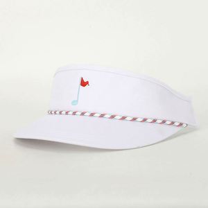BSCI Factory Wholesale Custom Embroidery Logo Outdoor Sport Rope Visor <b>Hat</b>,Sun Uv Protection Quick Dry White Visor Golf Cap - Product Image 1