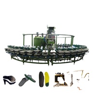 Machine de découpe de semelles en PU à 12 stations pour chaussures de sécurité, avec four de cuisson