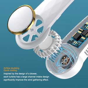 Sale White Blue <b>Cooler</b> for Three <b>Mini</b> Portable Commercial Personal Fan Neck - Product Image 4