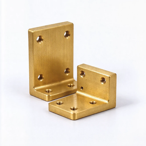 Soporte de Montaje en Forma de L de Latón Personalizado, Bloque de Soporte de Ángulo Recto Mecanizado por CNC de Alta Tolerancia para Piezas Mecánicas Industriales - Product Image 2