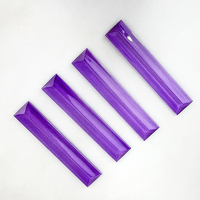Pièces de lustre de couleur violette, prismes en cristal de forme rectangulaire MH-12052