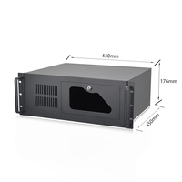 Châssis d'ordinateur industriel ATX monté en rack 4U profondeur de 450mm avec fonction verrouillable ventilateur de refroidissement de contrôle industriel d'alimentation PC