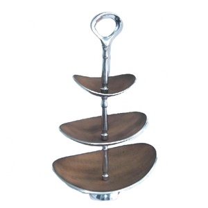 Bol à fruits en fonte d'aluminium de haute qualité finition en terre cuite miroir polonais nautique décoration de la maison artisanat en métal pour Table de mariage - Product Image 1