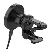 Chargeur de voiture sans fil magnétique en alliage d'aluminium, aimant puissant N52, charge rapide 15W, support de téléphone portable PD